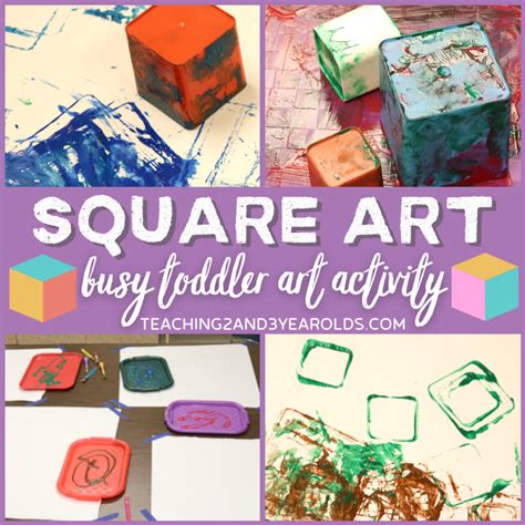 How to Put Together a Toddler Square Shape Art Activity that Is Busy ...