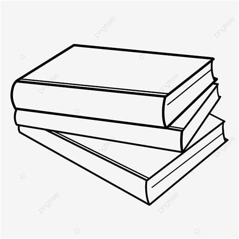 Three Books Clipart Hd PNG, Three Book Black And White Clipart, Book ...