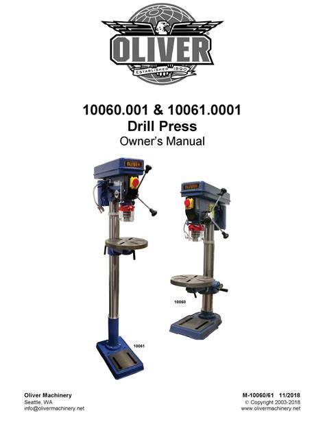 OLIVER 10060.001 POWER TOOL OWNER'S MANUAL | ManualsLib