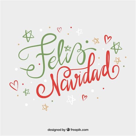 Free Vector | Cute feliz navidad lettering background