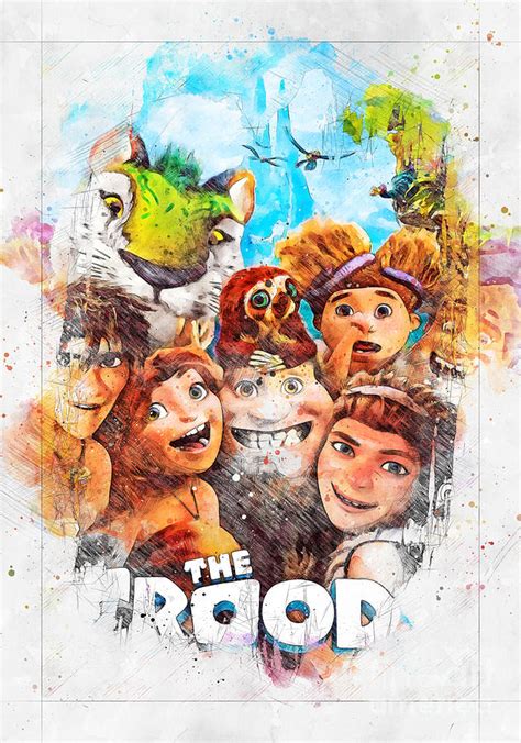 No7197 The Croods Movie poster Digital Art by Carrie Stanton - Fine Art ...