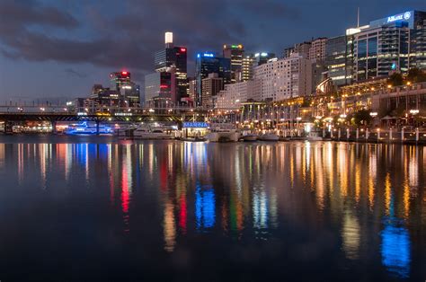 Darling Harbour Marina at Night - Ed O'Keeffe Photography