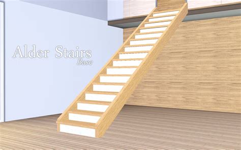 Mod The Sims - 4 New Stairs - Alder Stairs - Upd. 16th Dec, Now CASTable!