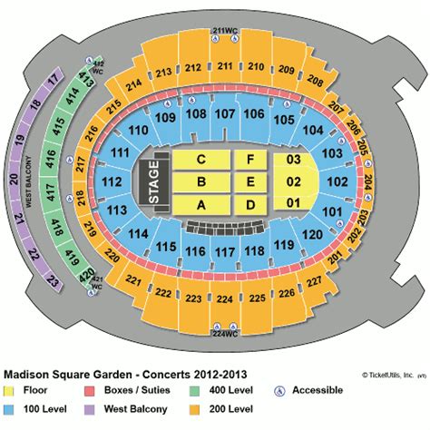 Seating Chart | Madison Square Garden | Manhattan, New York