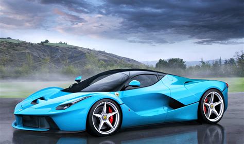 ferrari, Laferrari, Tiffany, Blue, Fog, Speed, Cars, Motors, Race ...