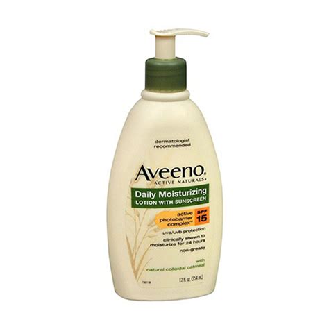 Aveeno Active Naturals Daily Moisturizing Body Lotion With Sunscreen ...