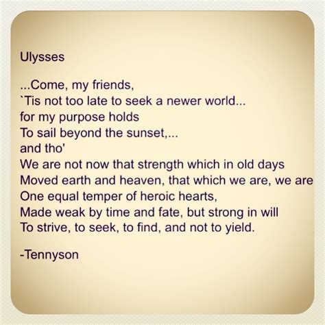 Tennyson Ulysses Quotes. QuotesGram