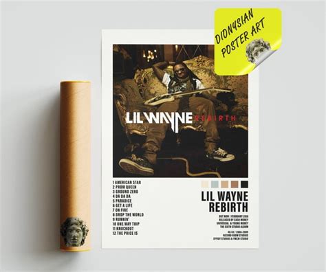 Lil Wayne Rebirth Poster Album Cover Poster Tracklist - Etsy