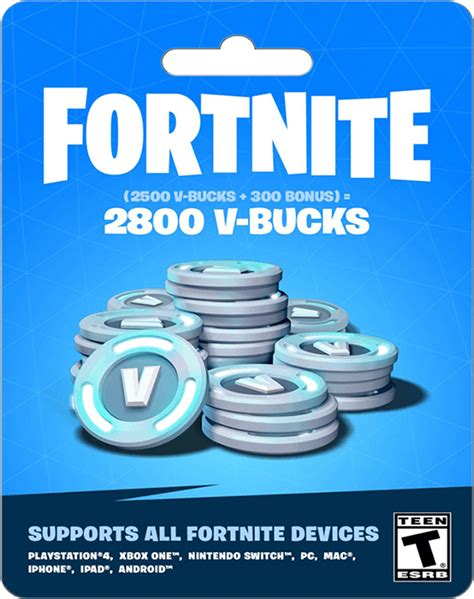 Fortnite V-Bucks | 2.800 V-Bucks | Gamecardsdirect.com