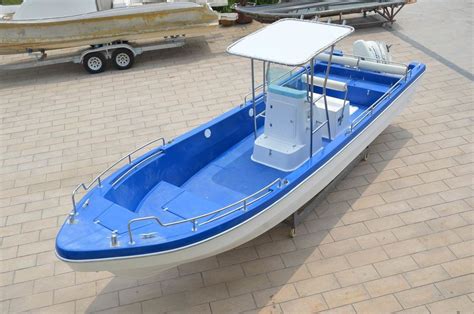 Stability Blue Freshwater Fishing Boats , Fiberglass 8m Pleasure ...