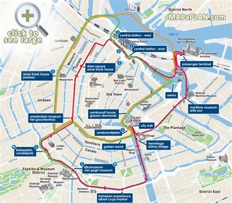 Amsterdam maps - Top tourist attractions - Free, printable city street ...