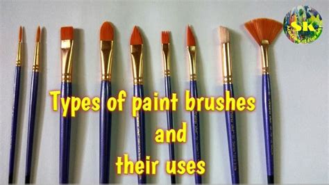 Types of paint brushes and their uses# complete guide - YouTube | Paint ...