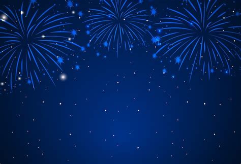 Free Vector | Background of fireworks in dark sky