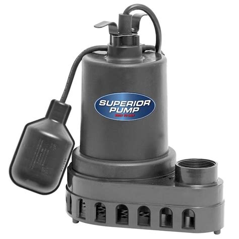 Superior Pump Sump 0.5-HP 120-Volt Thermoplastic Submersible Sump Pump ...