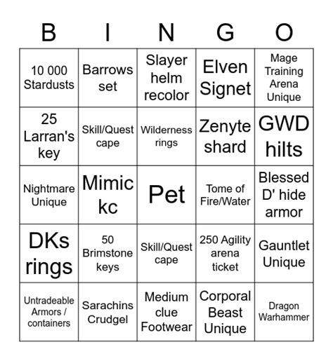 Top Hat Gang Bingo #2 Bingo Card