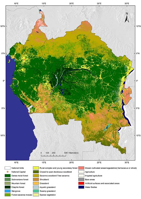 The Congo Basin vegetation types map. | Download Scientific Diagram