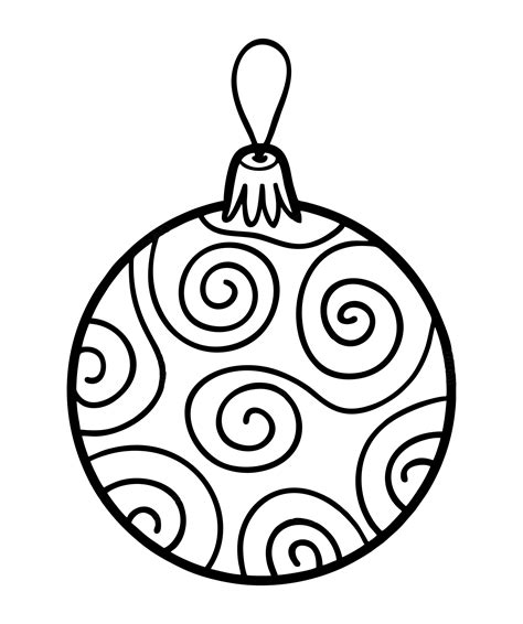 Christmas Ornaments Coloring Pages Printable