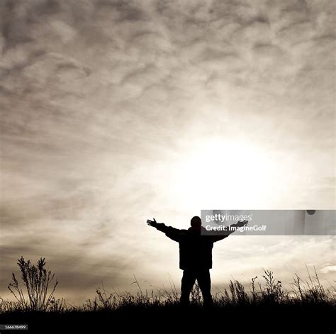 Worship Silhouette High-Res Stock Photo - Getty Images