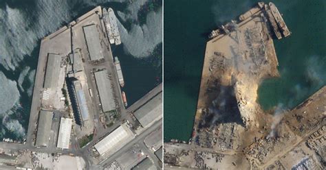 Lebanon explosion: Satellite images show Beirut port before and after ...