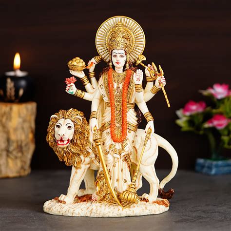 Buy Goddess Maa Durga with Lion Durga Maa Idol Statue Sherawali MATA ...