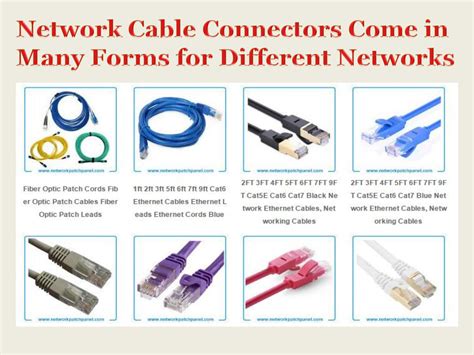 Network cable connectors come in many forms for different networks by ...