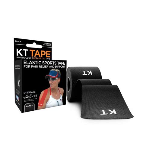 KT Tape Original - 20 Precut 10" Strips Black [Free Shipping] | BodyHeal