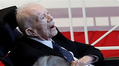 Ex US president Jimmy Carter, 99, makes rare appearance for wife's ...