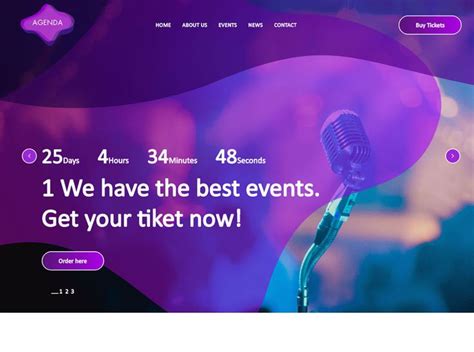 Free Wonderful Event Website HTML Template | Event website, Website ...