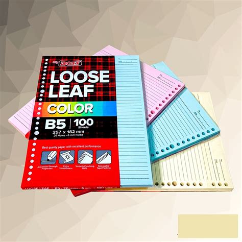 Jual BigBoss Loose Leaf B5 Warna Rainbow 100 Lembar Kertas Binder ...