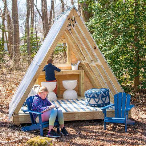 DIY Luxury A-Frame Playhouse - The Home Depot