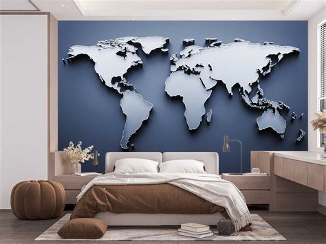 3D World Map Wallpaper