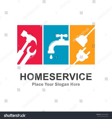 Home Service Set Vector Logo Template Stock Vector (Royalty Free ...