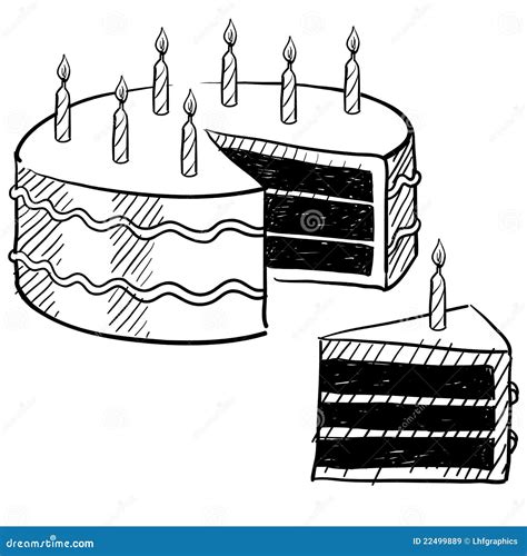 Birthday Cake Drawing Cartoon Vector | CartoonDealer.com #22499889