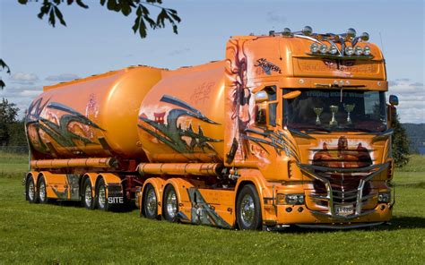 Vibrant Scania Truck HD Wallpaper