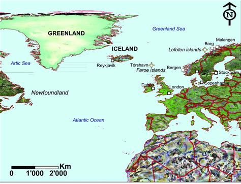 1. Map of North Atlantic countries, cities and places mentioned in the ...