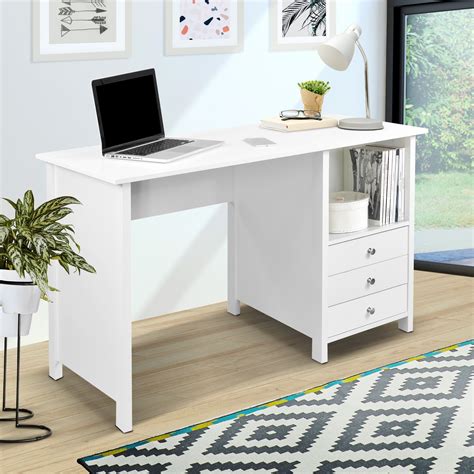 Desk With Drawers In White - Jeha Furniture