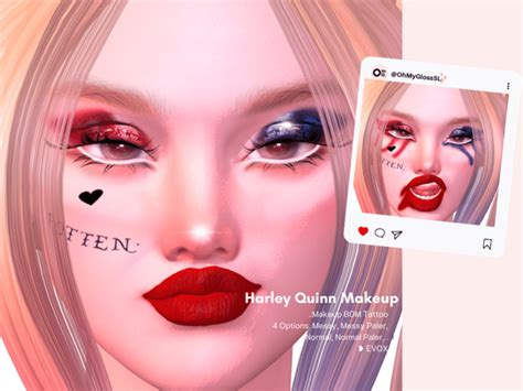 Second Life Marketplace - .: Oh my Gloss:. Harley Quinn Makeup