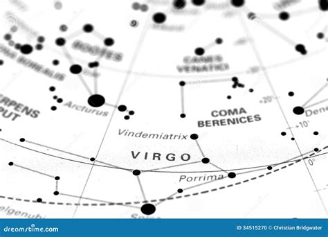 Virgo On Star Map Stock Photo - Image: 34515270