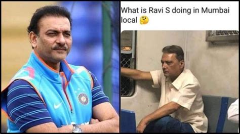 Ravi Shastri lookalike boards Mumbai local. Best memes and reactions ...