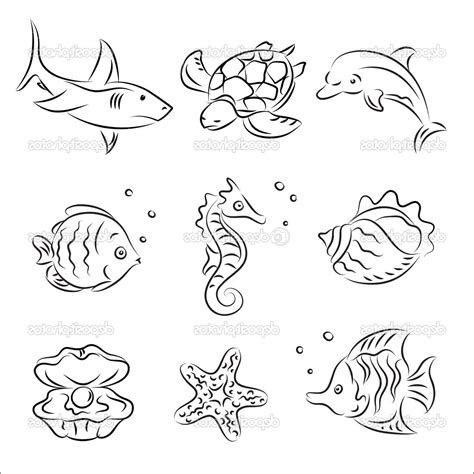 Sea Animals Drawing at GetDrawings | Free download