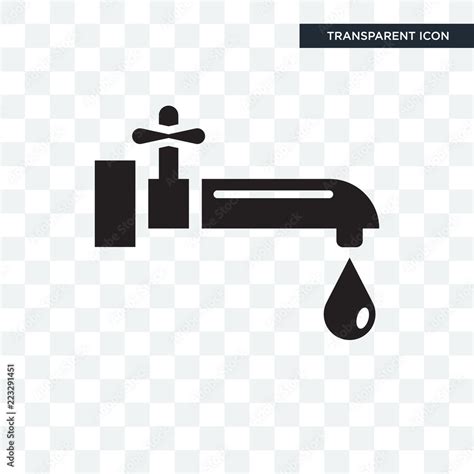 Water tap vector icon isolated on transparent background, Water tap ...