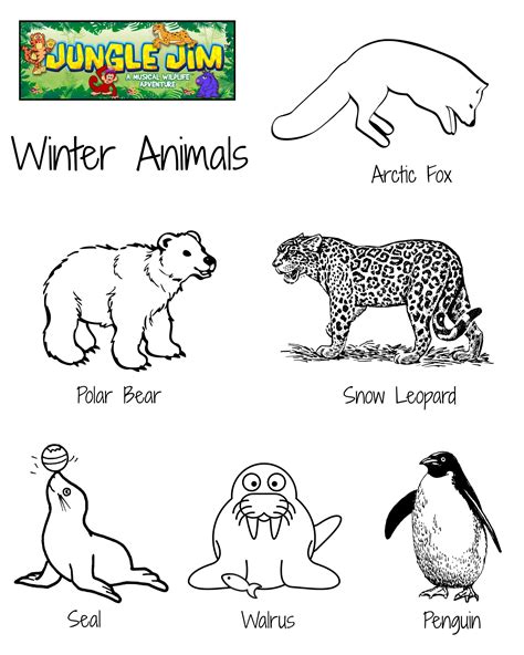 Coloring Pages Of Winter Animals