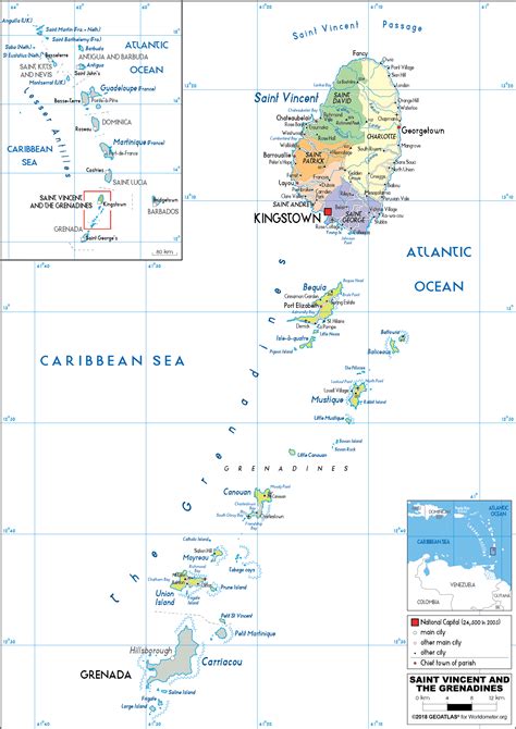 St. Vincent & Grenadines Map (Political) - Worldometer