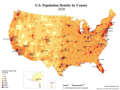 Population Density Map Of United States - Robyn Christye