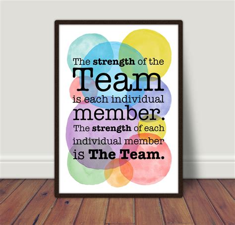 Teamwork Print, Inspiring Quotes, Staff Room Print, Office Print ...