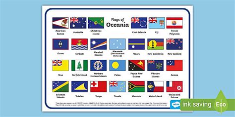 Oceania Country Flags