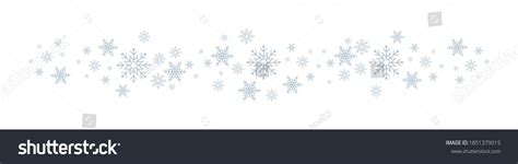 Snowflakes White Winter Background Snowflakes Border Stock Vector ...