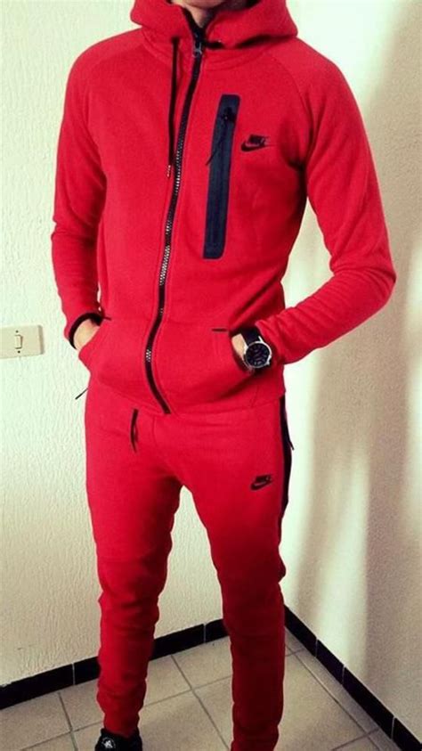 jumpsuit,nike,red,black,menswear,beautiful,jogging set,nike jogging ...