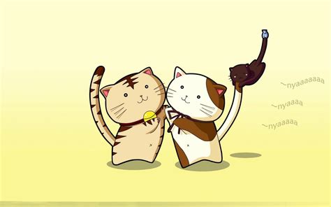 Cute Cartoon Cat Desktop Wallpapers - Wallpaper Cave