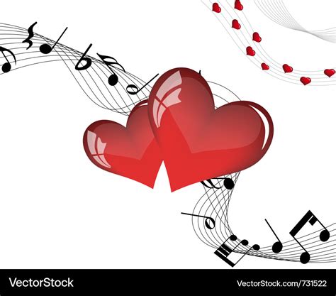 Valentine music Royalty Free Vector Image - VectorStock